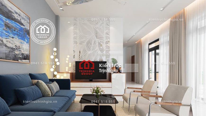 Thiết kế nội thất biệt thự phong cách kiến trúc hiện đại đẹp - Mã số NT4025 - Ảnh 1