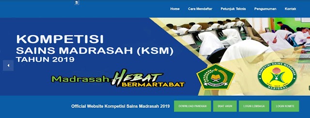 Juknis KSM (Kompetisi Sains Madrasah) MI, MTs, MA Terbaru Tahun 2019