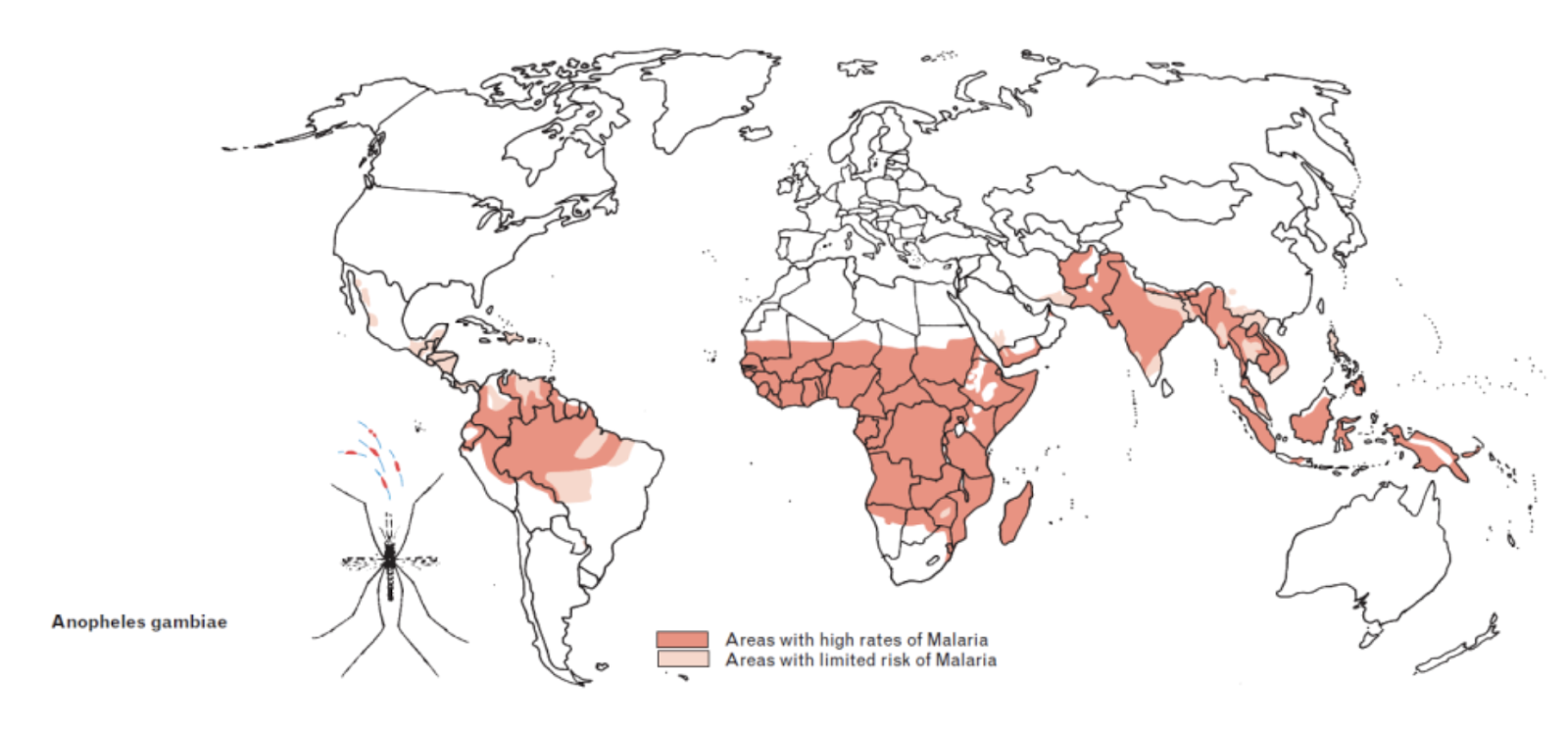 Распространение малярии