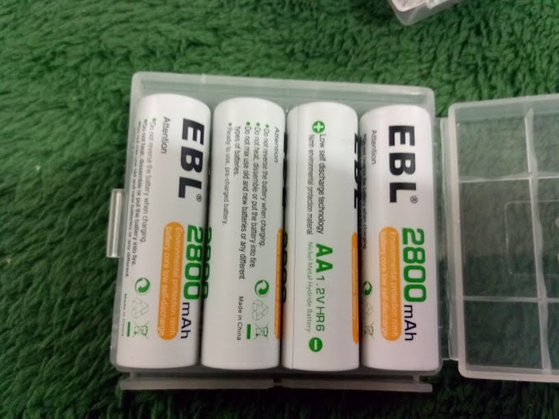 EBL 16 Pack AA 2800mAh Rechargeable Batteries with Battery Storage Case