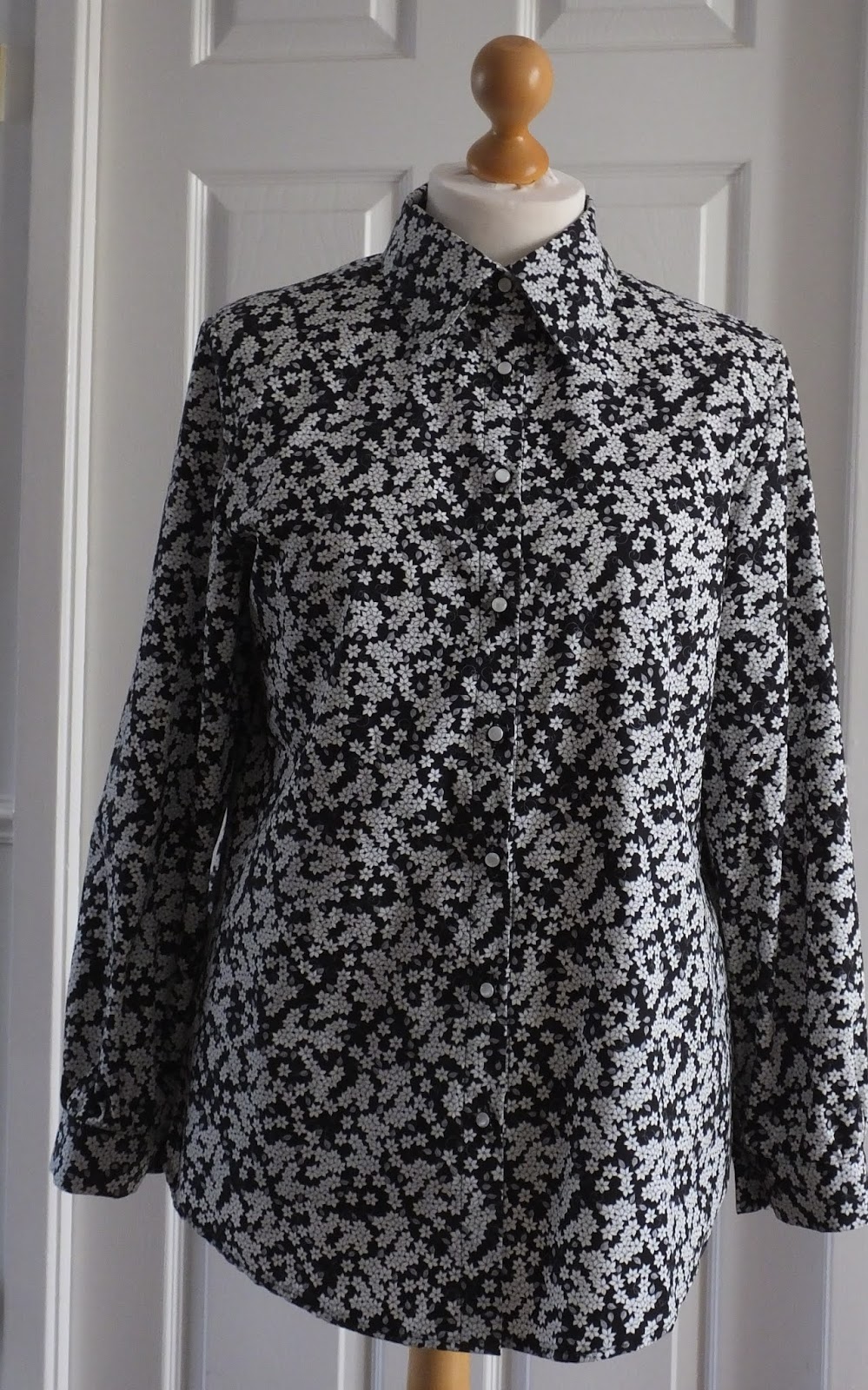 Sew Ruthie Style: Black floral shirt