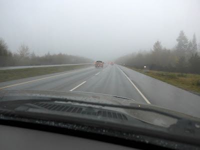 Travelling Southbound on the inland Island Highway, Vancouver Island, BC