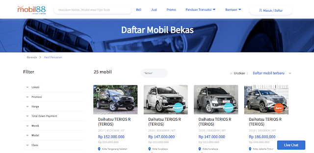 Beli Mobil Daihatsu Terios Bekas di Mobil88