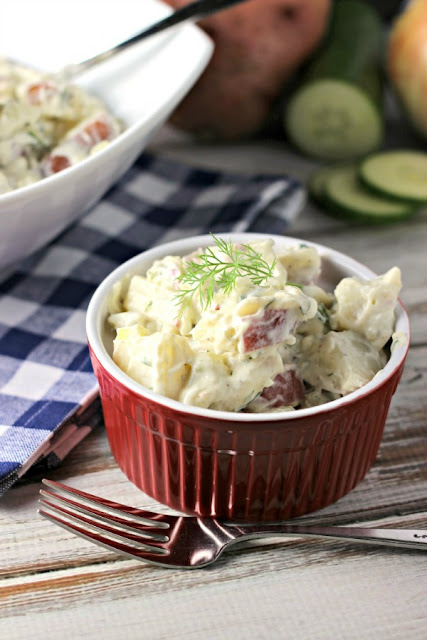 National Picnic Month - Creamy Dill and Cucumber Potato Salad