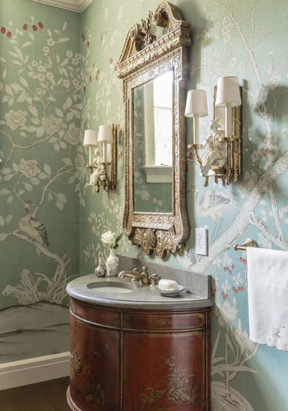 Decorating With French Demilune Chests, Demilune Bathroom Vanity
