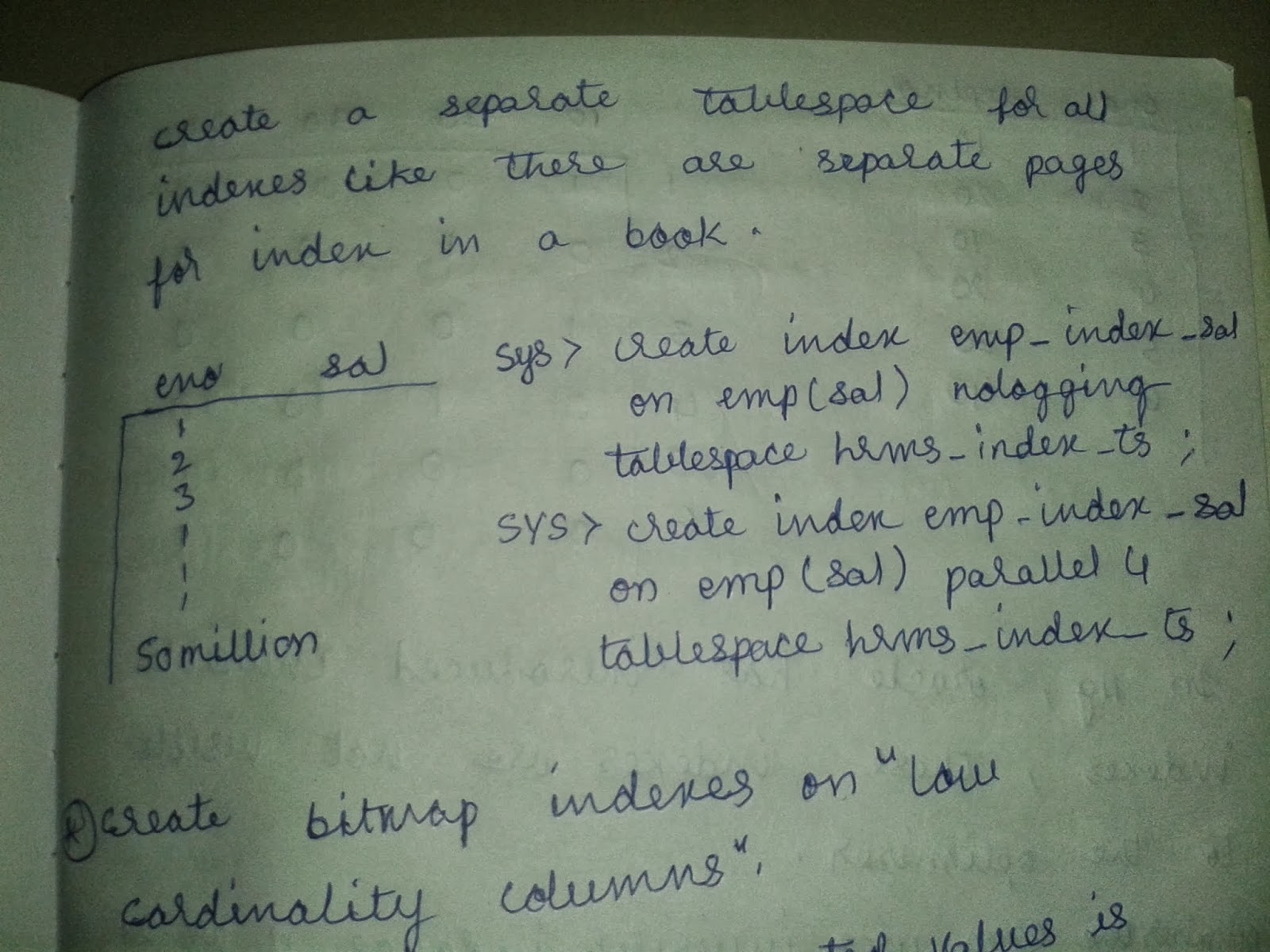Mohan's Oracle 11g DBA Concepts Oracle Indexing and Partitioning