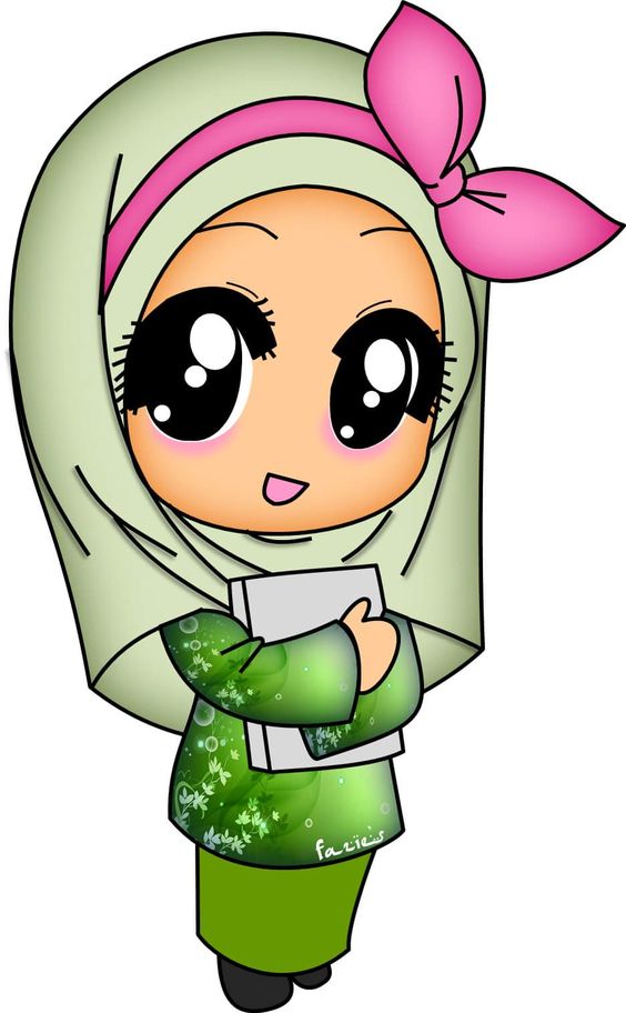 Download Gambar Kartun Muslimah Comel dan Cantik 2021 - Gambar Kartun