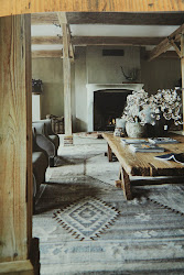 rustic modern emily henson country bohemian decor room living neutral boho interiors natural rug struggling bring character re into