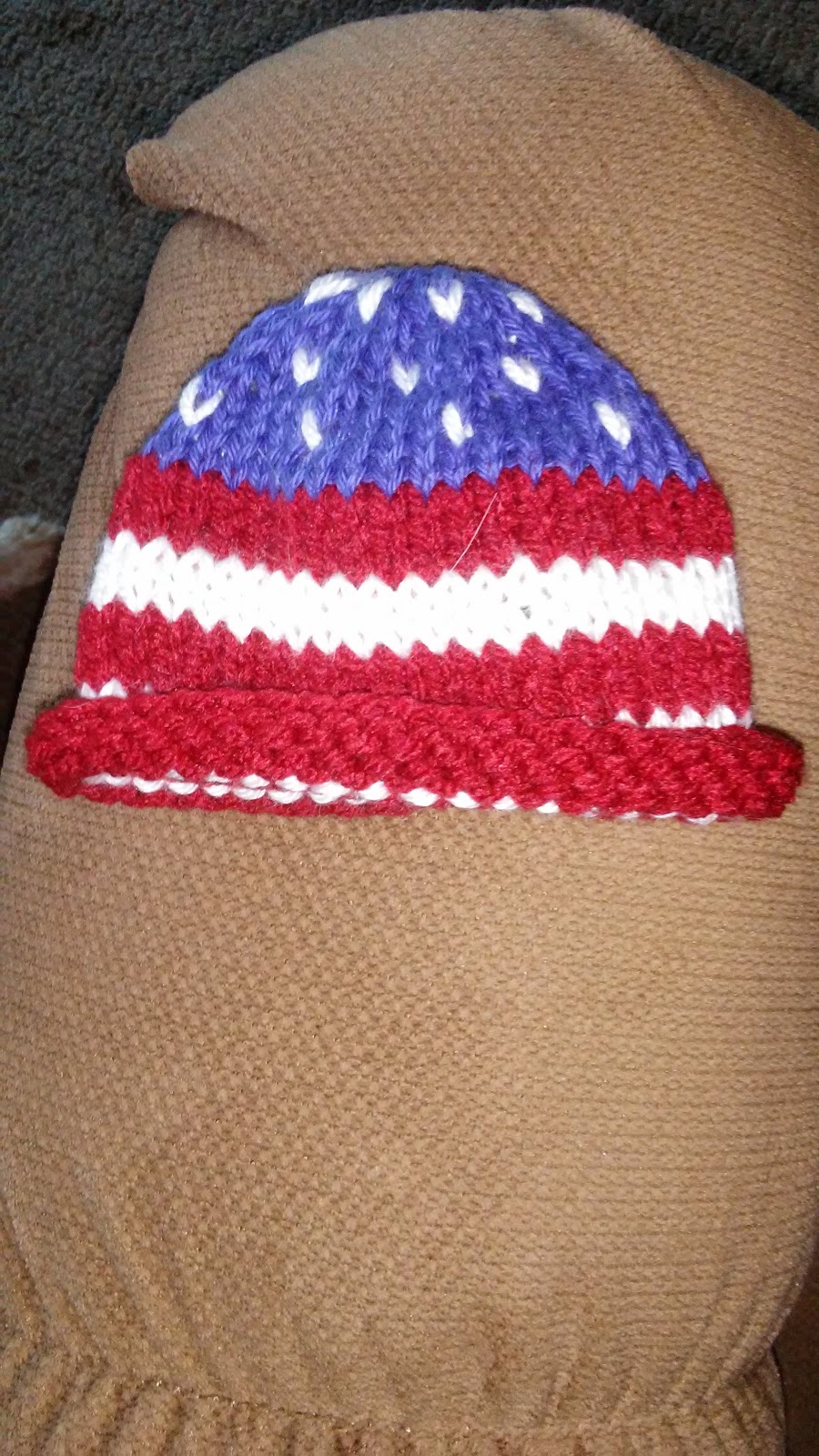 Pennywise Knitting Free Pattern American flag Preemie Hat
