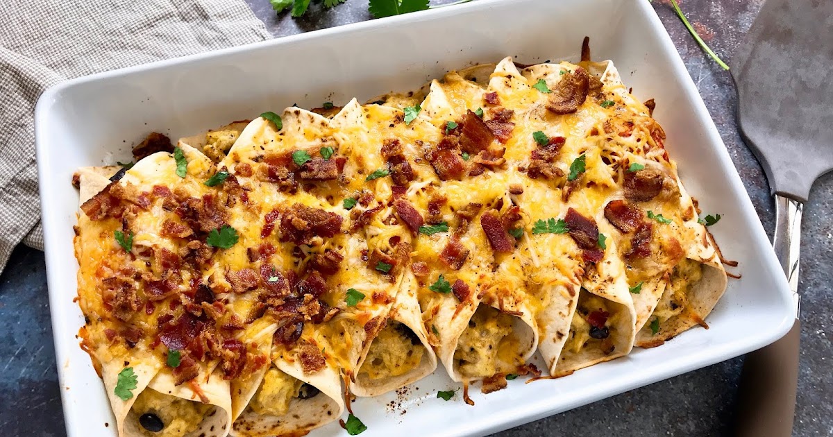 Egg and Cheese Enchiladas with Bacon