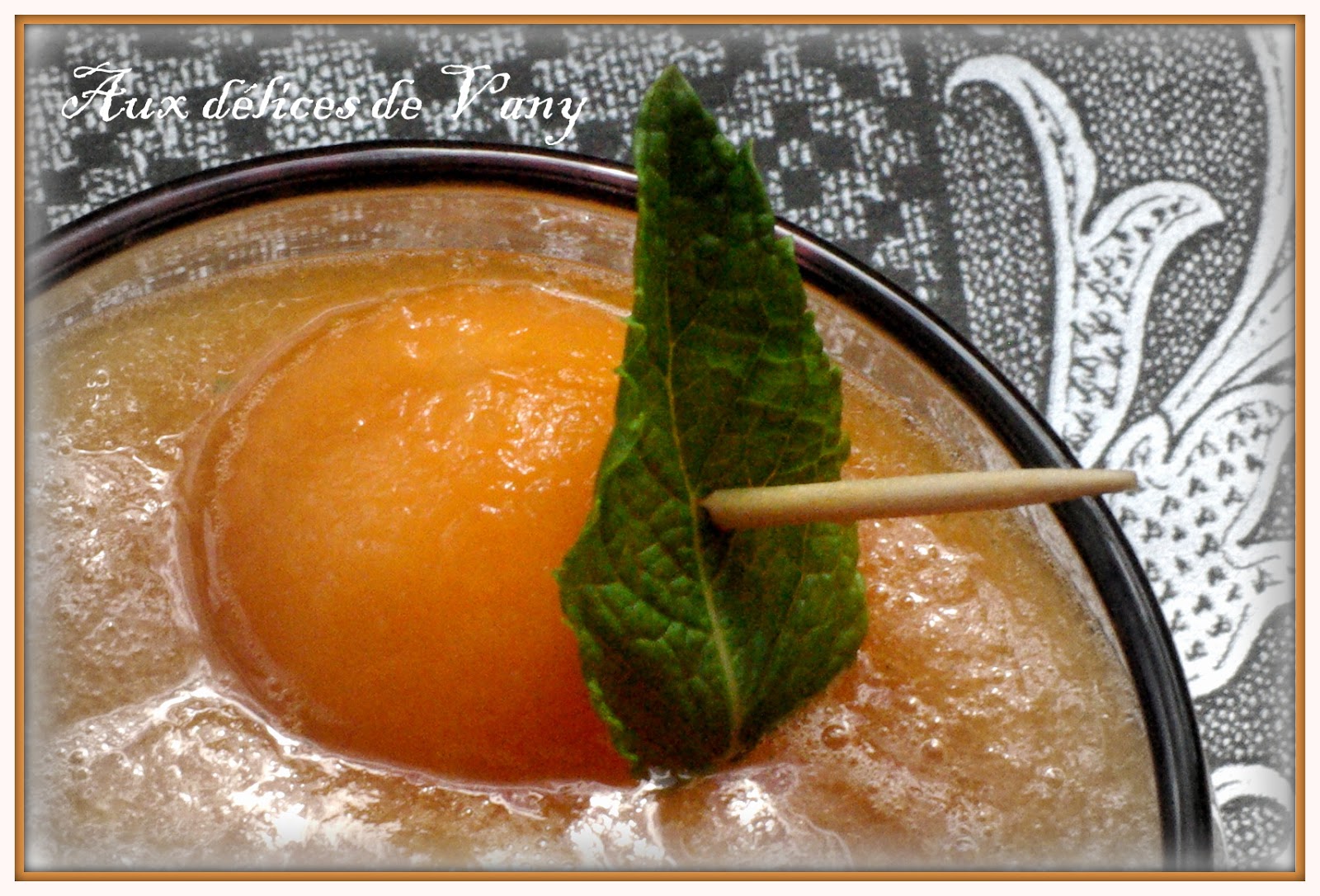 Soupe de melon au sirop de Génépi et à la menthe (Avec ou sans Thermomix)