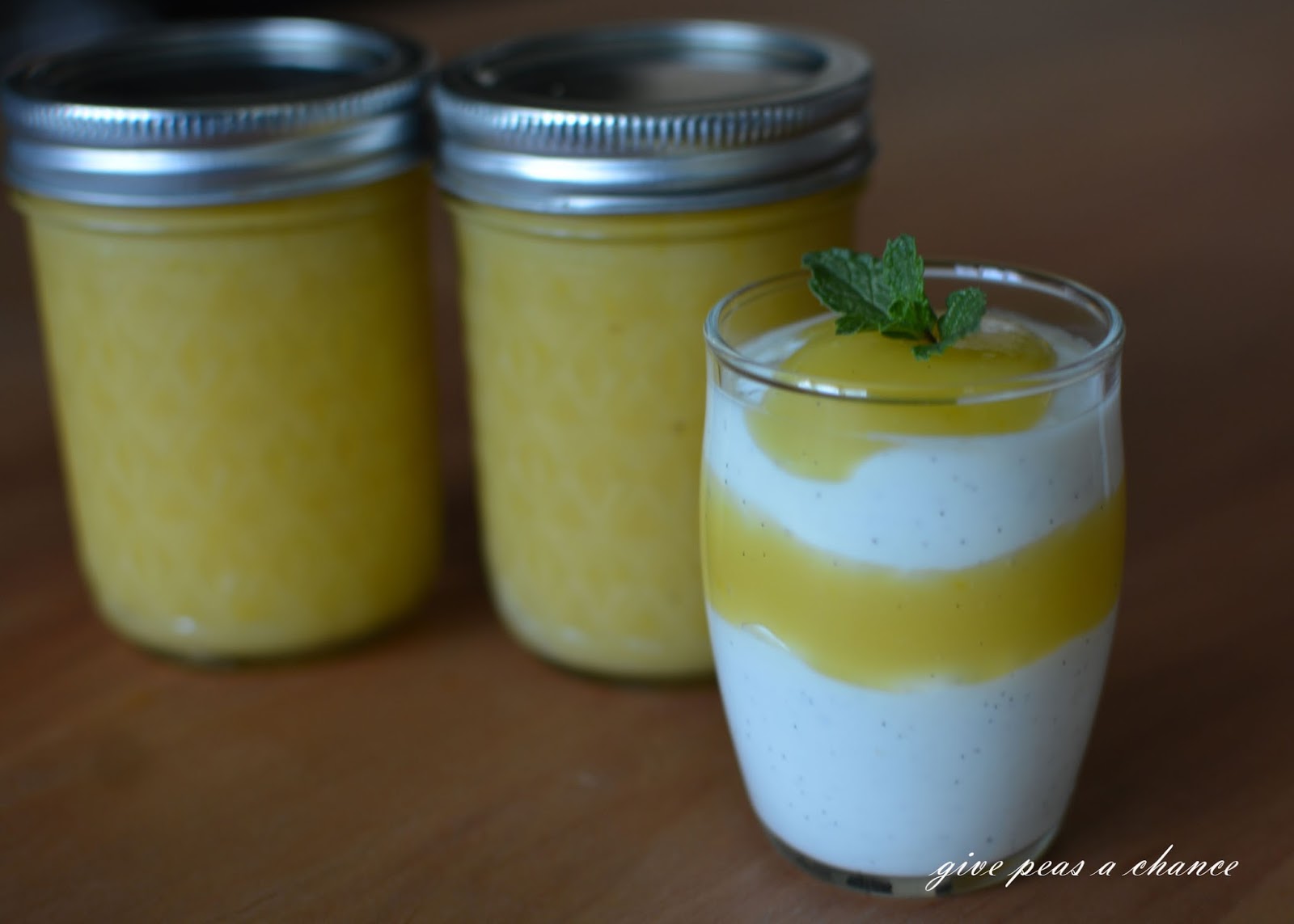 Give Peas a Chance Quick Vanilla Lemon Curd with Vanilla Bean Yogurt