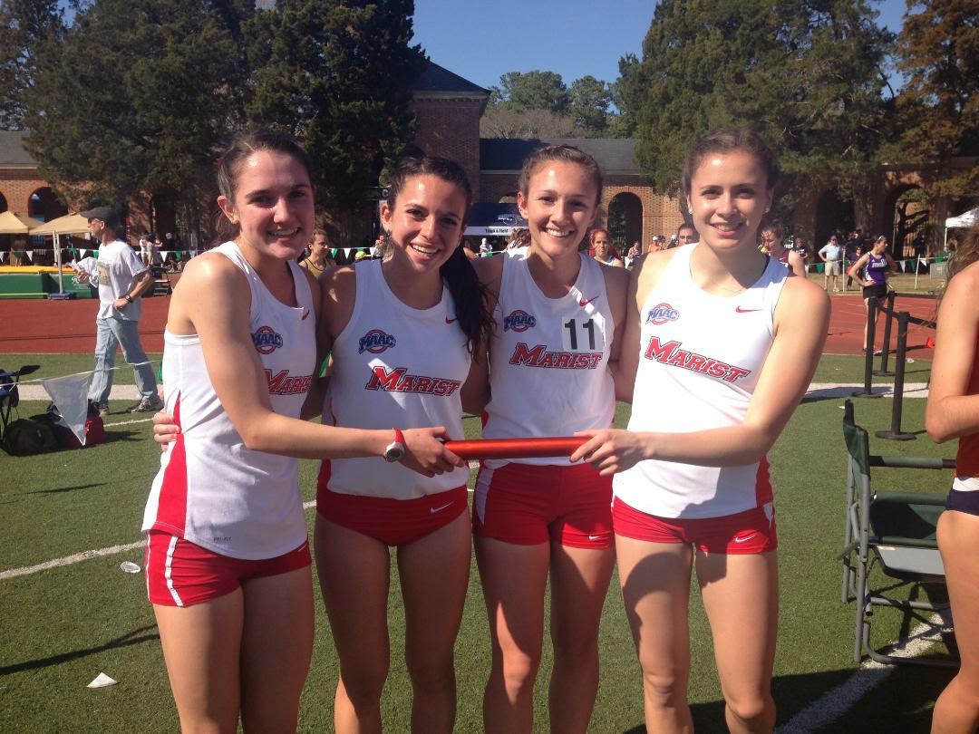 Marist Running Colonial Relays Women's recordsetting team photo