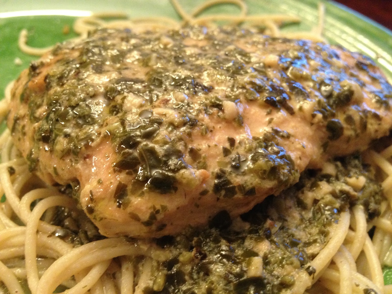 A Pinch of the Plains CrockPot Pesto Chicken