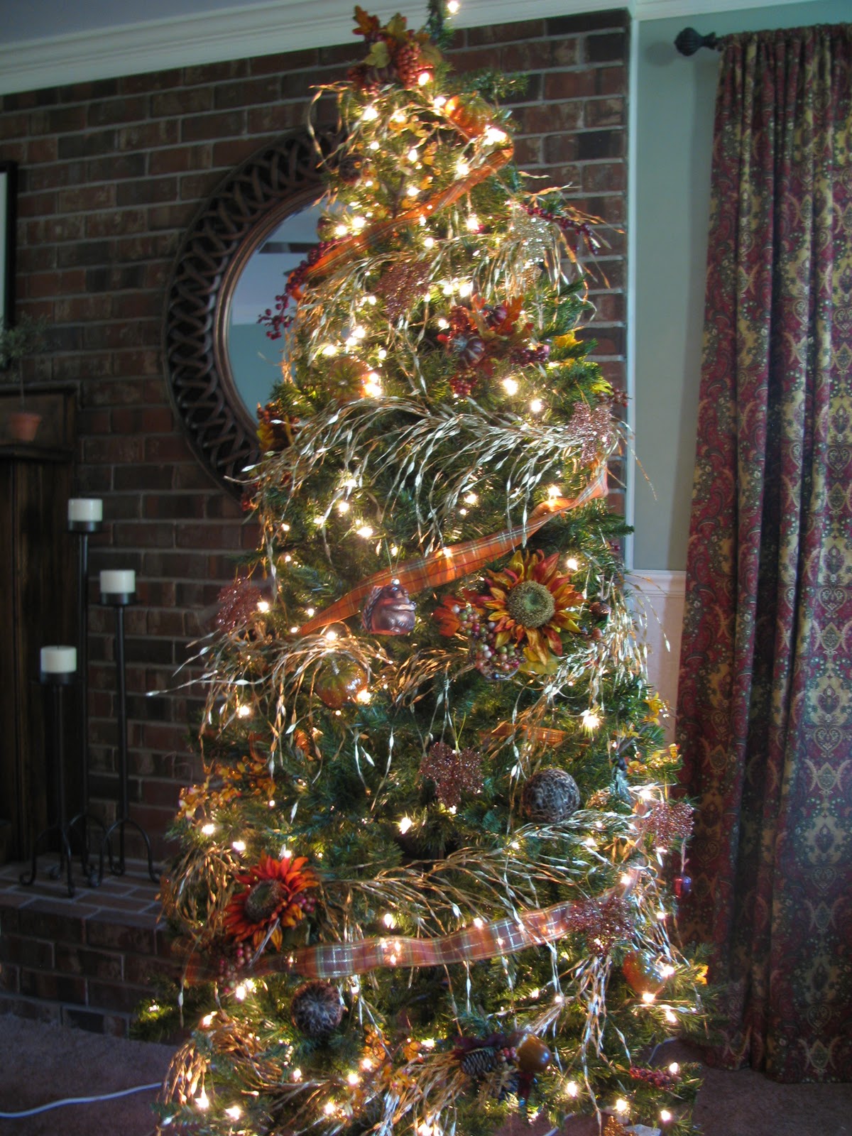 The Alligator Box Decorating a Christmas Tree for Autumn