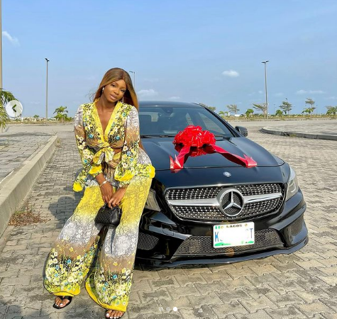 Priscilla Ojo Becomes Mercedes Benz Owner (Photos)