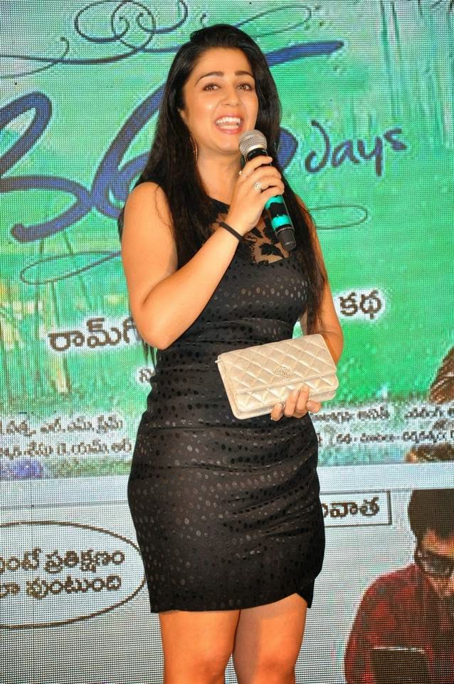 South Actress Charmi Kaur Unseen show Thigh In Black Dress ...