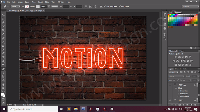 Membuat Animasi Glow Effect Berkedip di Photoshop
