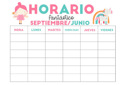 HORARIOS, etiquetas, descargar, gratis, mary poppins, mosntruos, wild west, hadas, unicornio