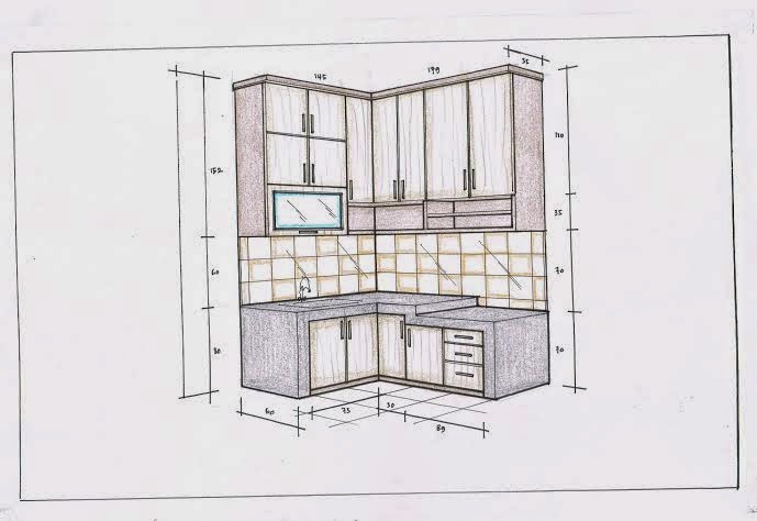 RIMBA ASIA FURNITURE: Sketsa Kitchen-set Rumah Mungil
