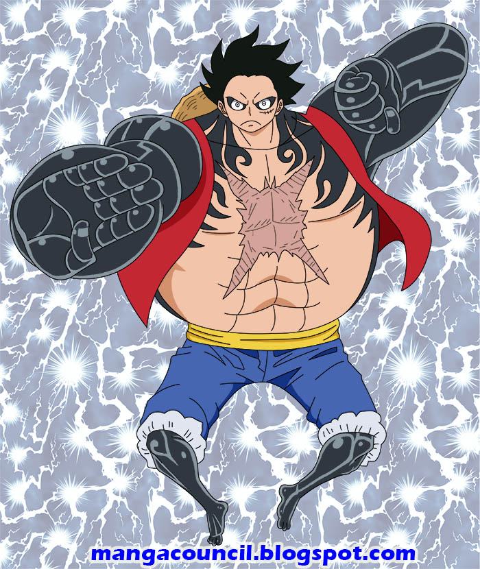 Cara Menggambar Luffy Gear 4 