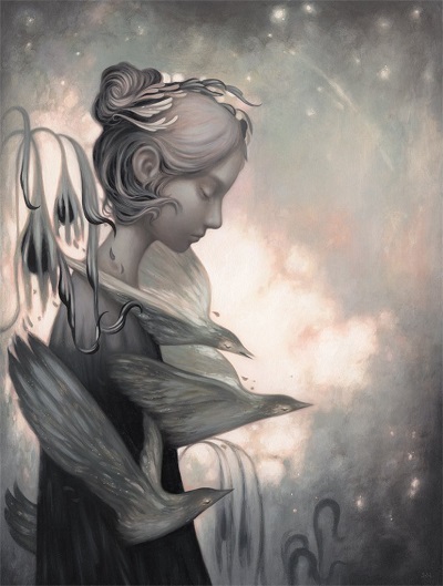 "The Stirring" by Amy Sol | arte pintura, cool art, a r t | iconoCero "The Stirring" by Amy Sol - art works - paintings | imagenes surrealistas bellas de tristeza y soledad obras de arte contemporaneo | contemporary pop art inspiration, cool pics | kunst
