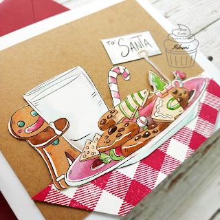Quick Christmas card, Christmas treat card, Concord and 9th, Cuocake Inspirations, Craftangles element sheets, quillish