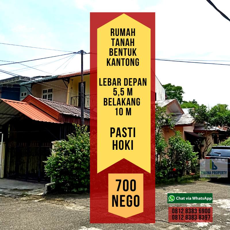 Jual Rumah Murah Bentuk Kantong Pasti Bawa Rejeki Di Jl
