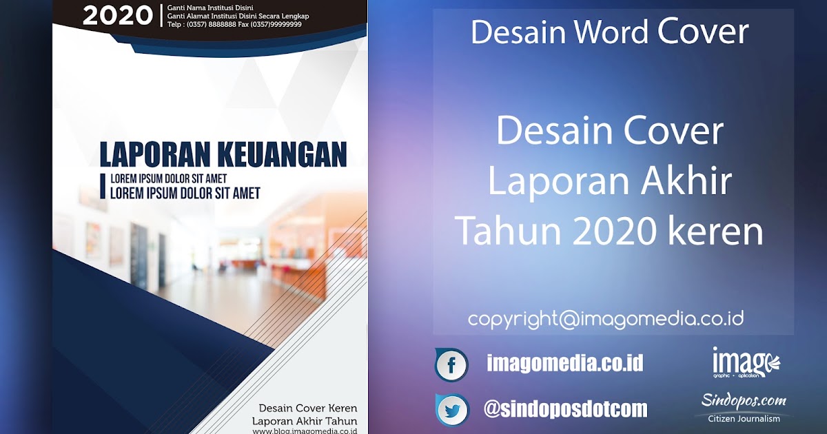 Desain Cover Laporan Akhir Tahun 2020 Keren Imago Media Home Of Creativity