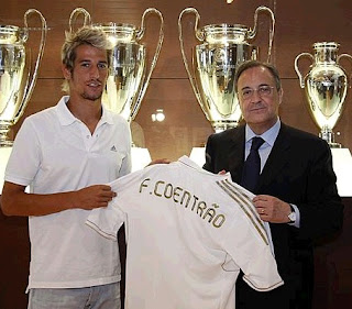 Coentrao with the Real Madrid home jersey 2011-2012
