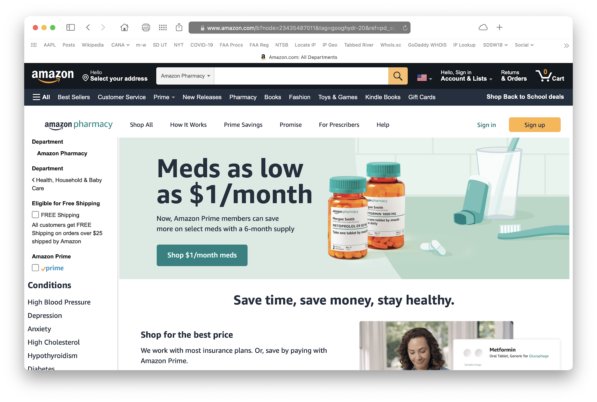 Mea Vita Carpe Diem Part 1 Rx at Amazon Pharmacy vs Kaiser Permanente