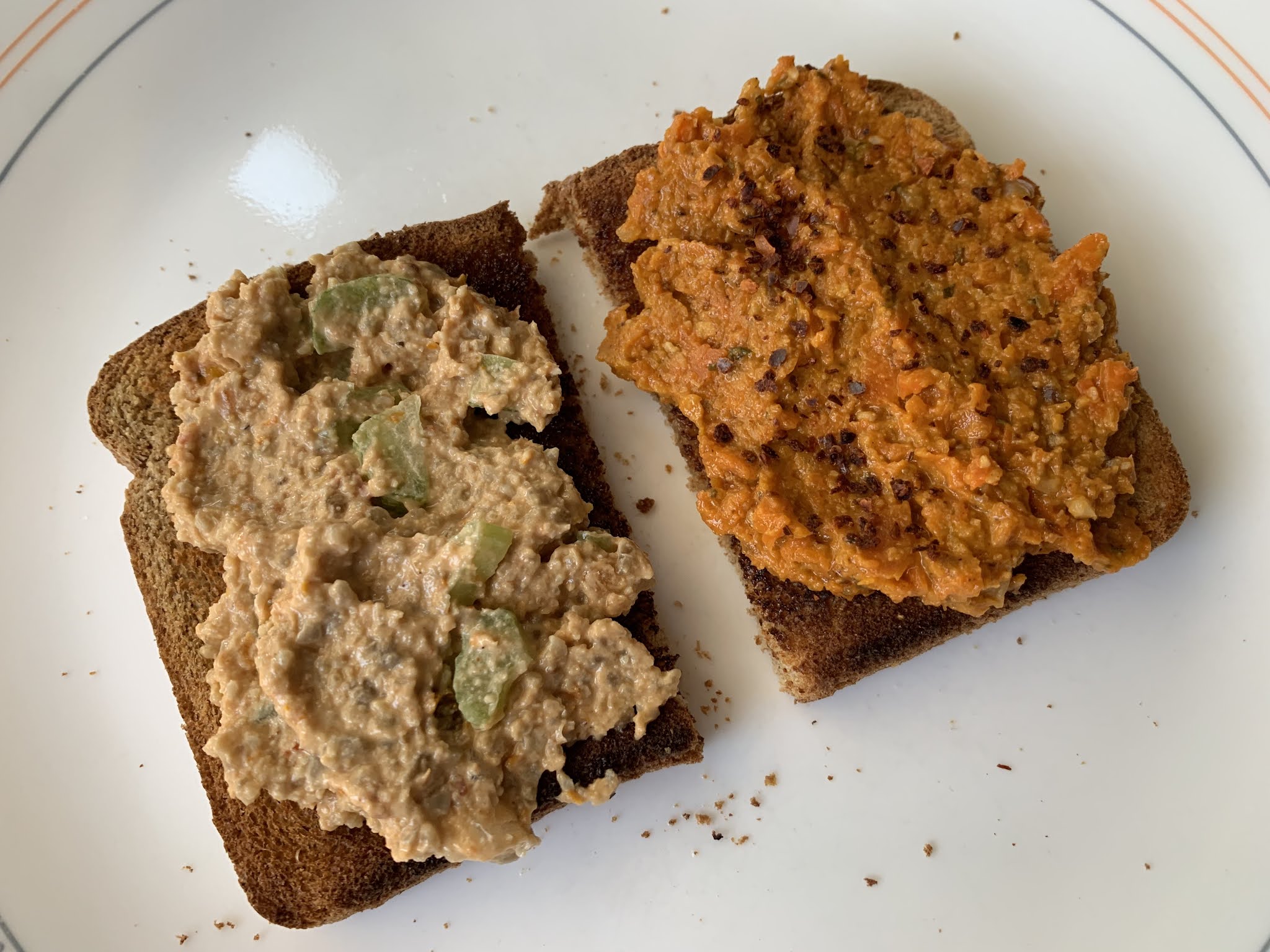 The Vegan Mouse Mushroom Jam, Sunflower Seed Pate, Spicy Carrot Dip