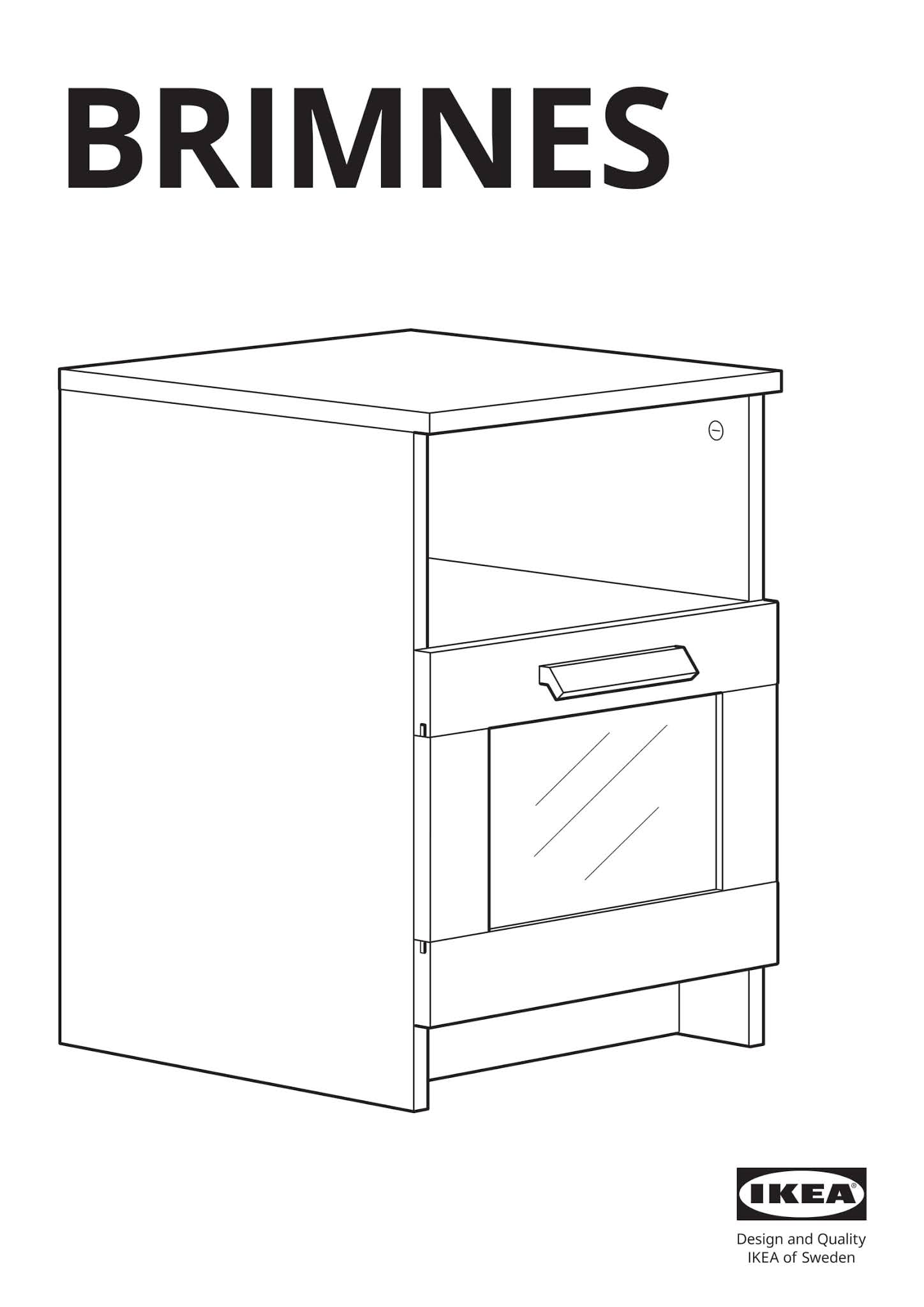 IKEA BRIMNES bedside table assembly guide