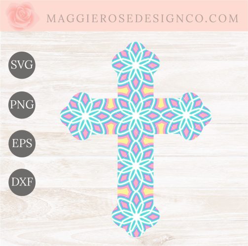 Download 3D Cross Mandala Layered Svg Free - Free Layered SVG Files
