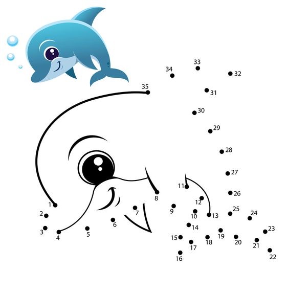 Tranh noi diem theo so thu tu hinh con ca heo