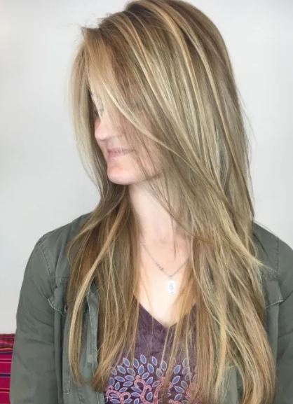 Straight Hair Cut with Long Layers hairstyle