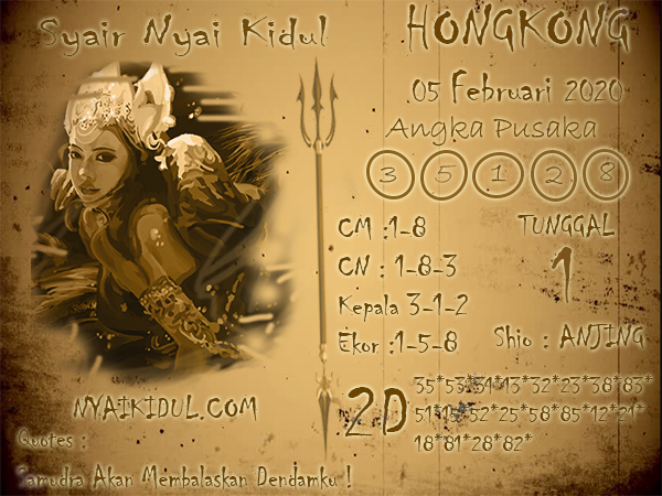 Syair Nyai Hongkong 05 Februari 2020