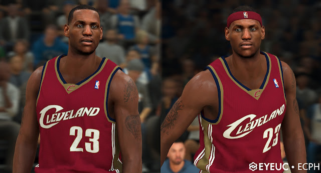 NBA 2K20 LeBron James Rookie Cyberface by ECPH - Shuajota | Your Site for NBA 2K Mods