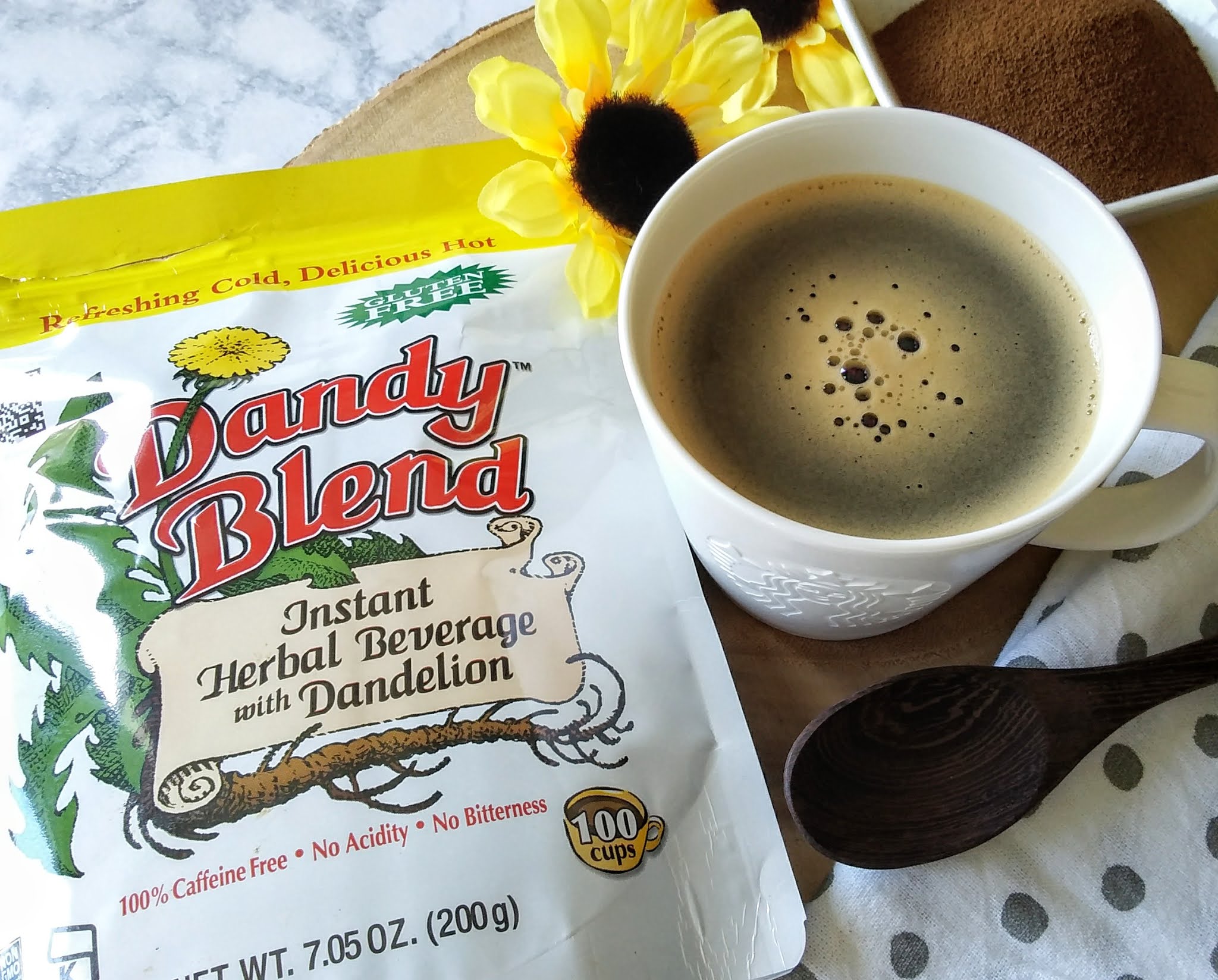 Dandy Blend, (2 Pack) Instant Herbal Beverage with Dandelion, Caffeine  Free