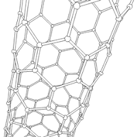 Bir karbon nanotüpün üç boyutlu gösterimi.