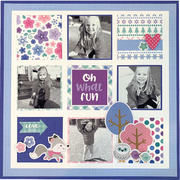 Artsy Albums Scrapbook Album and Page Layout Kits by Traci Penrod: Oh What  Fun! 12x12 Scrapbook Layout