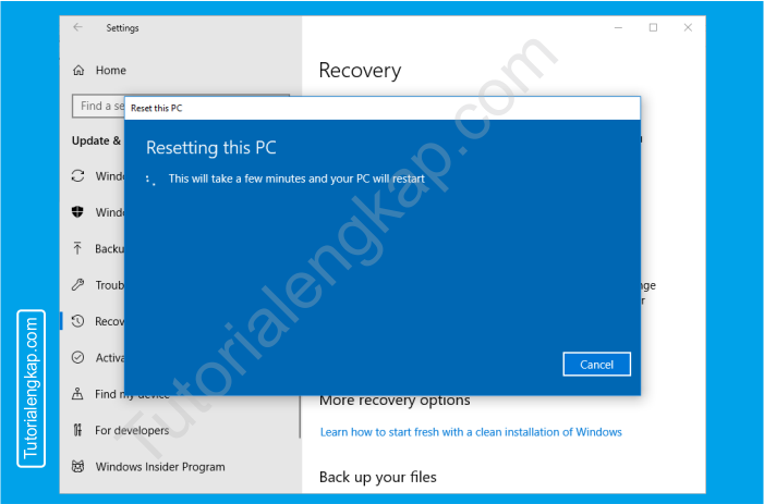 9 tutorialengkap Cara reset windows 10 untuk mengembalikan ke pengaturan default