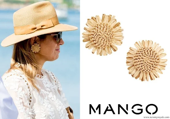 Queen Maxima Jewel wear MANGO Floral Earrings