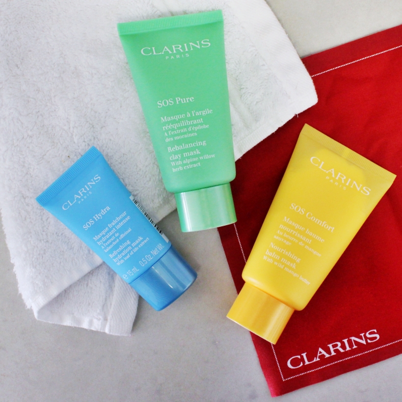 clarins sos masks pure comfort hydra review מסכת פנים קלרינס עור יבש שמן רגיל