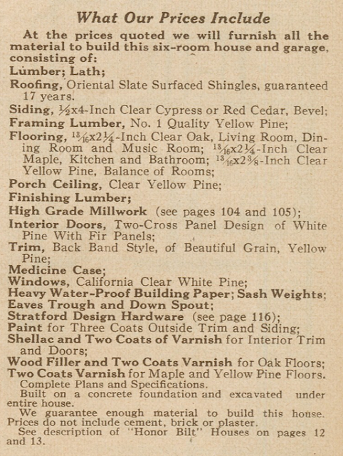 what came standard with the Sears Ardara, in 1928