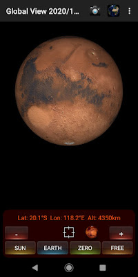 the red planet in Physical Mars for Android