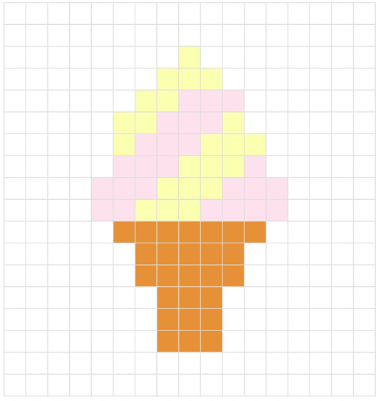 Cross stitch on crochet, ice cream | Happy in Red Cross stitch on crochet, ice cream | Happy in Red