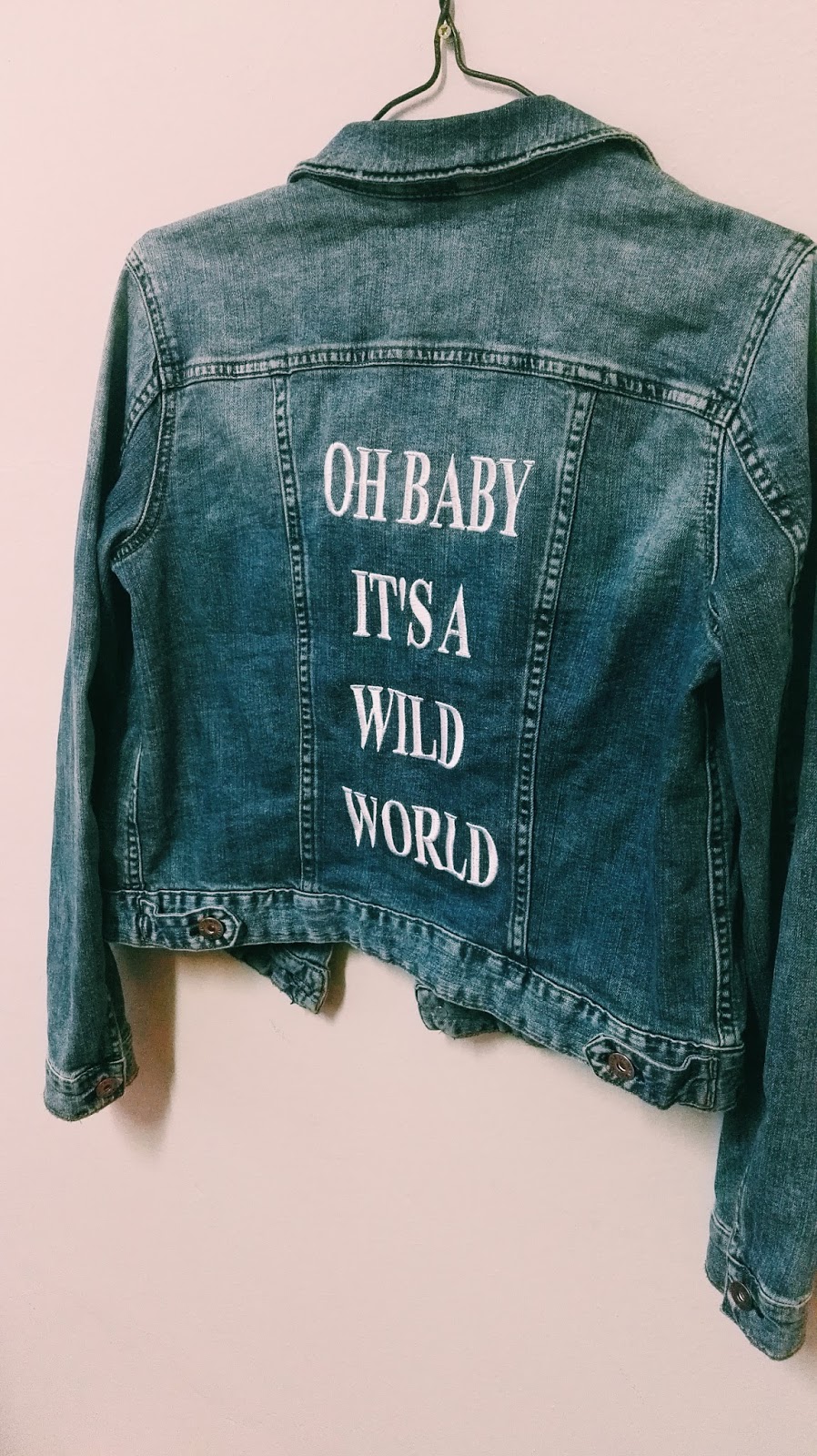 personalised baby denim jacket