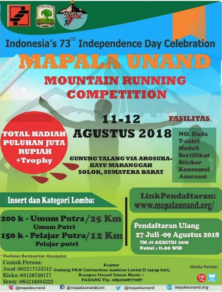 Mapala Unand Mountain Running Competition • 2018 Mapala Unand Mountain Running Competition • 2018