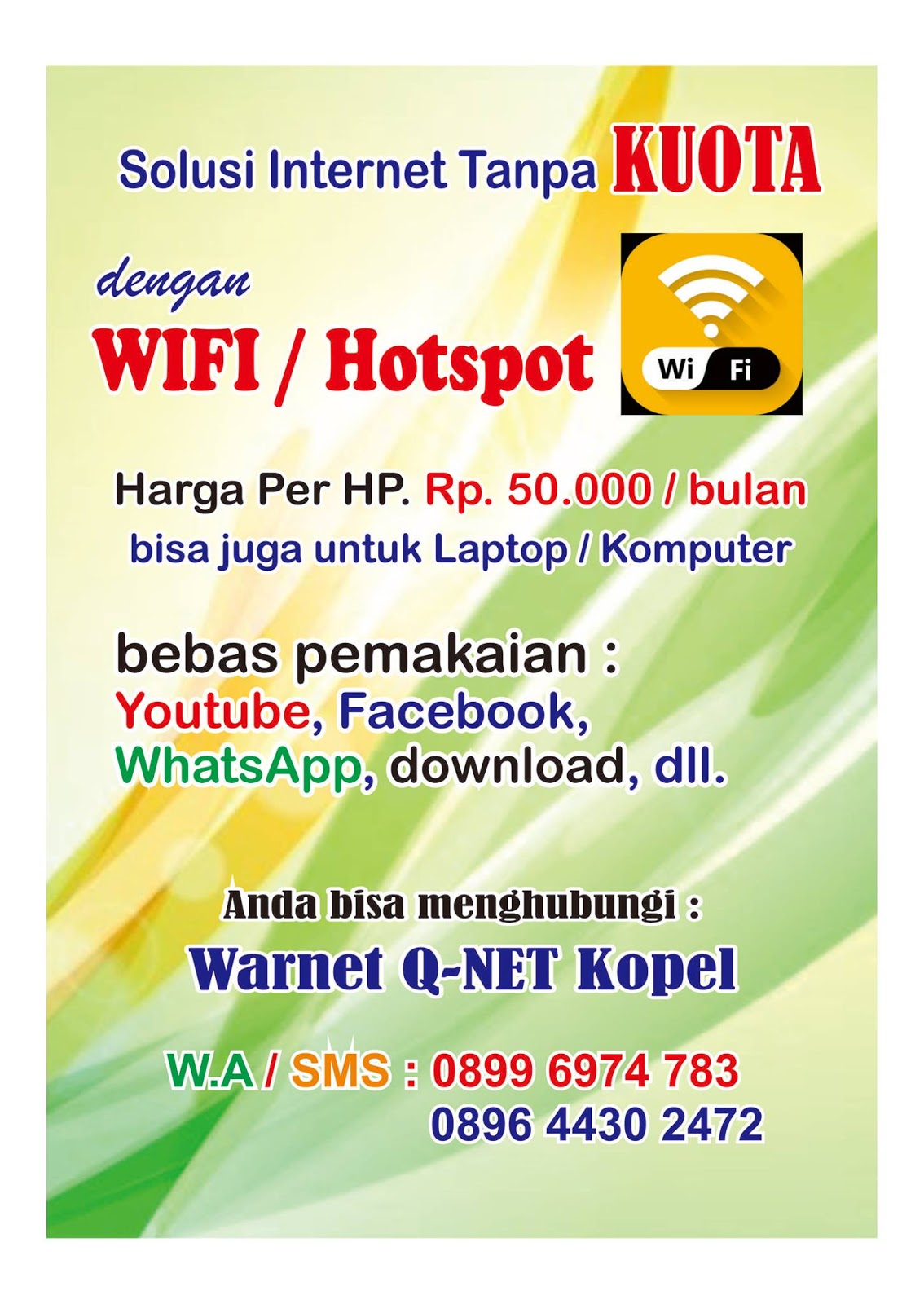 Contoh Banner Wifi Hotspot gambar spanduk